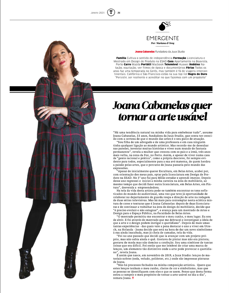 JUUX featured at the physical edition of "Jornal T"
