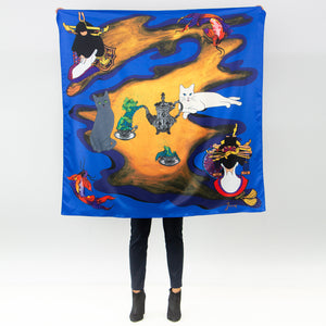 
                  
                    Load image into Gallery viewer, &amp;quot;Tea Journey&amp;quot; Satin Scarf
                  
                