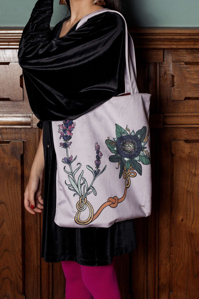 
                  
                    Load image into Gallery viewer, &amp;quot;Powerful Bonds: Lavender&amp;quot; Velvet Bag
                  
                